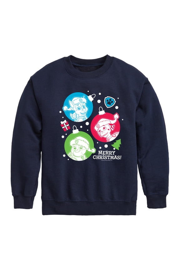 - Pup Ornaments - Toddler And Youth Crewneck Fleece Sweatshirt