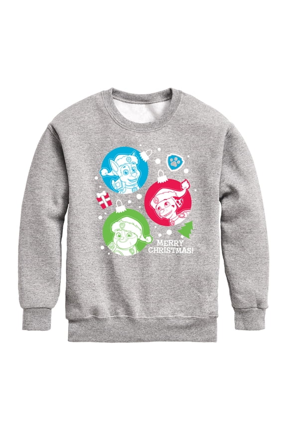 - Pup Ornaments - Toddler And Youth Crewneck Fleece Sweatshirt