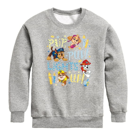 Paw Patrol - Pup Pup Lights Up - Toddler And Youth Crewneck Fleece Sweatshirt