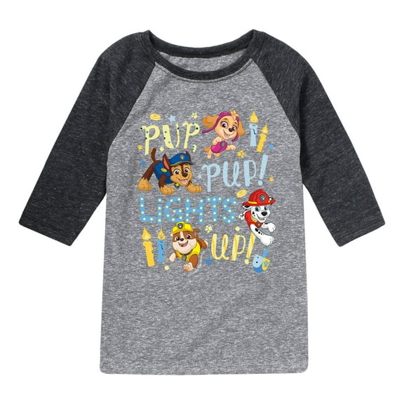 Paw Patrol - Pup Pup Lights Up - Toddler And Youth Raglan Graphic T-Shirt