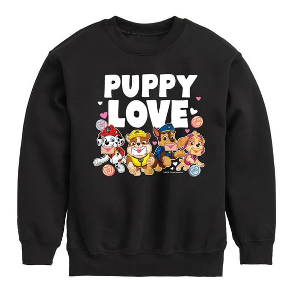 Paw Patrol - Puppy Luv - Toddler And Youth Crewneck Fleece Sweatshirt