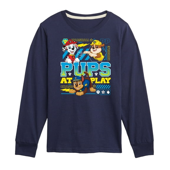 Paw Patrol - Pups At Play - Toddler & Youth Long Sleeve Graphic T-Shirt