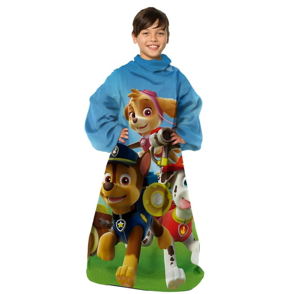 Paw Patrol, Race to Rescue Youth Silk Touch Comfy Throw Blanket with Sleeves, 48" x 48"