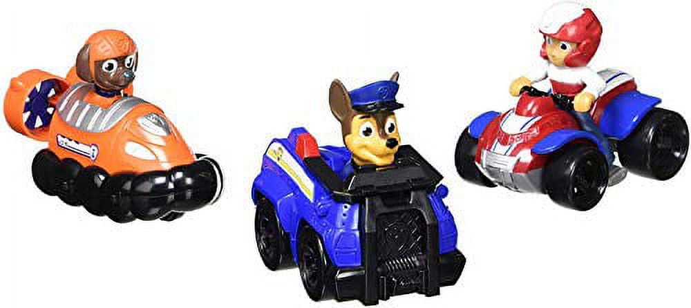Paw Patrol Racers 3-Pack Vehicle Set, Chase, Zuma and Ryder - Walmart.com