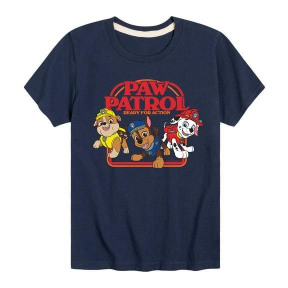 Paw Patrol - Ready For Action - Toddler And Youth Short Sleeve Graphic T-Shirt