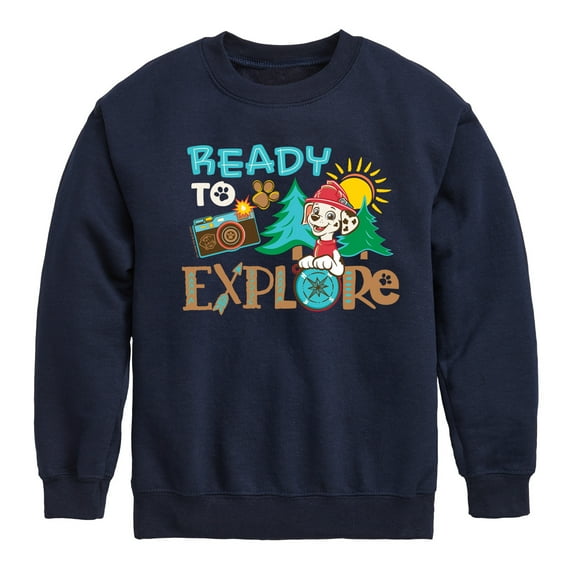Paw Patrol - Ready To Explore - Toddler And Youth Crewneck Fleece Sweatshirt
