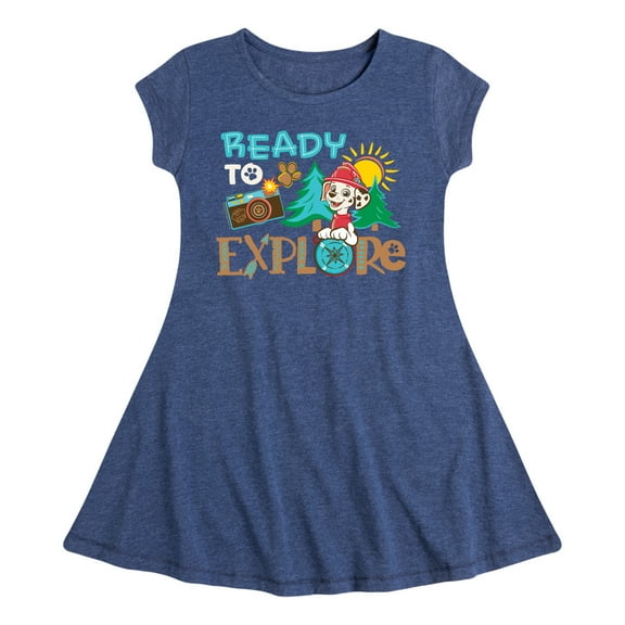 Paw Patrol - Ready To Explore - Toddler And Youth Girls Fit And Flare Dress