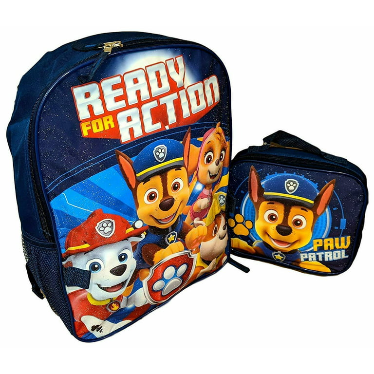 Paw Patrol School Backpack Lunch Box Book Bag 5 Piece SET Kids Gift Boy  Girl New