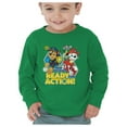 thumbnail image 1 of Paw Patrol Ready for Action Chase Marshall Toddler Kids Long Sleeve T-Shirt 3T Green, 1 of 5