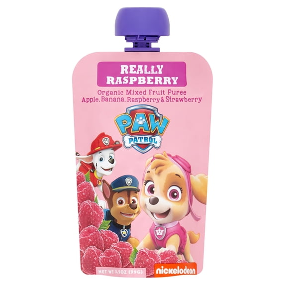 Paw Patrol Really Raspberry Organic Mixed Fruit Puree, 3.5 oz Toddler Snack