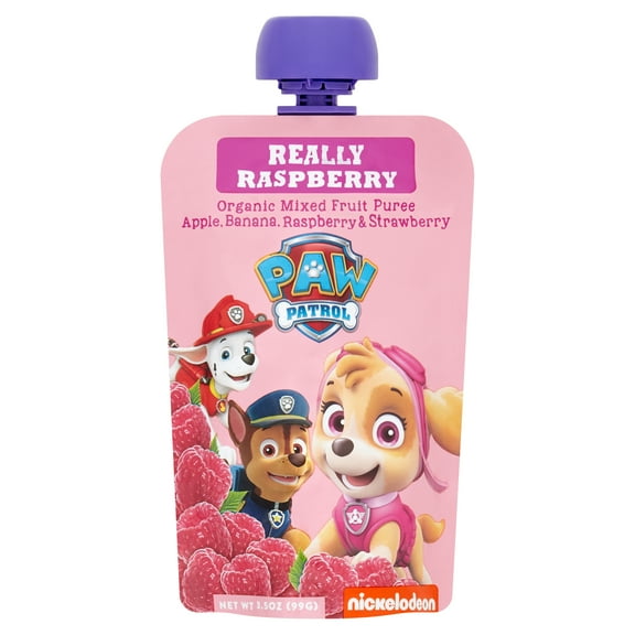 Paw Patrol Really Raspberry Organic Mixed Fruit Puree, 3.5 oz Toddler Snack