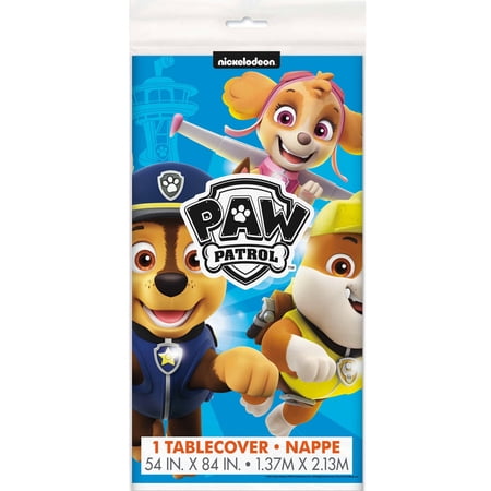 Paw Patrol Rectangular Plastic Table Cover [54x84 Inches]