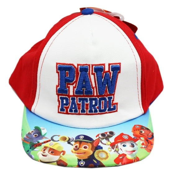 Paw Patrol Red and White Snapback Cap With Character Brim