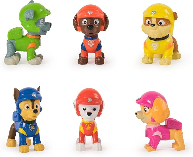 Paw Patrol: Rescue Wheels, 6-Piece Pup Squad Action Figure Gift Set, Kids Toys for Boys \u0026 Girls Ages 3 and Up