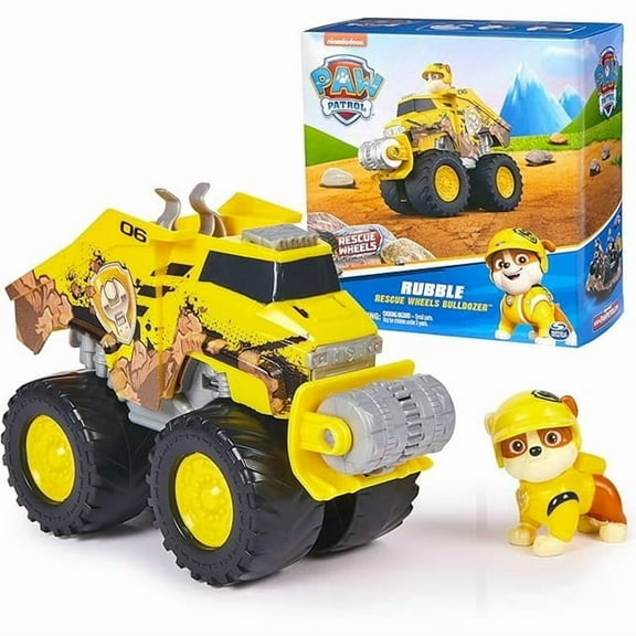 Paw Patrol Rescue Wheels Rubble’s Bulldozer Kids Toys for Boys & Girls Ages 3+