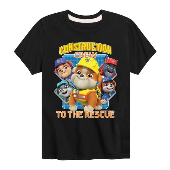 Paw Patrol - Rubble & Crew - Construction Crew to the Rescue - Toddler & Youth Short Sleeve Graphic T-Shirt