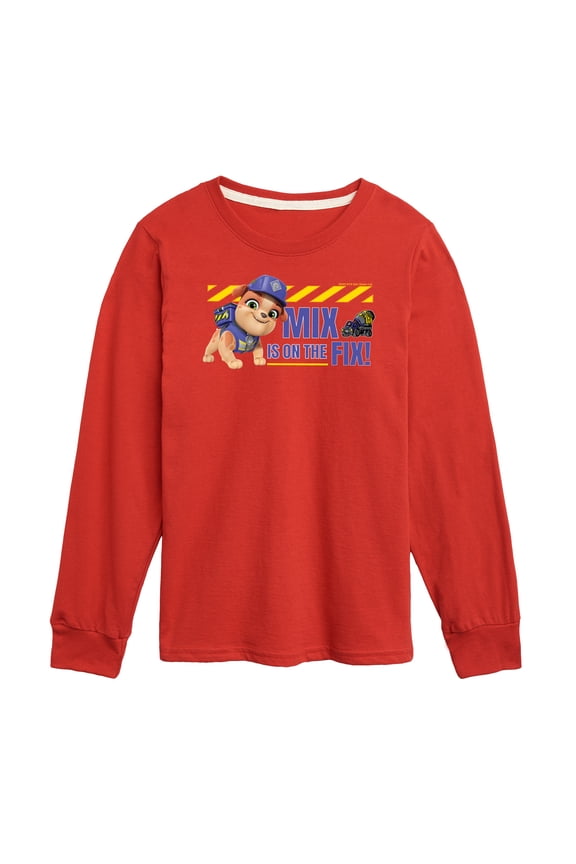- Rubble & Crew - Mix Is On The Fix - Toddler & Youth Long Sleeve Graphic T-Shirt