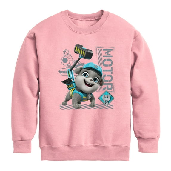 Paw Patrol - Rubble & Crew - Motor Working - Toddler & Youth Crewneck Fleece Sweatshirt