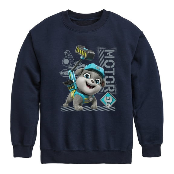 Paw Patrol - Rubble & Crew - Motor Working - Toddler & Youth Crewneck Fleece Sweatshirt