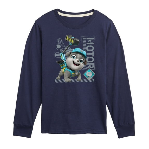 Paw Patrol - Rubble & Crew - Motor Working - Toddler & Youth Long Sleeve Graphic T-Shirt