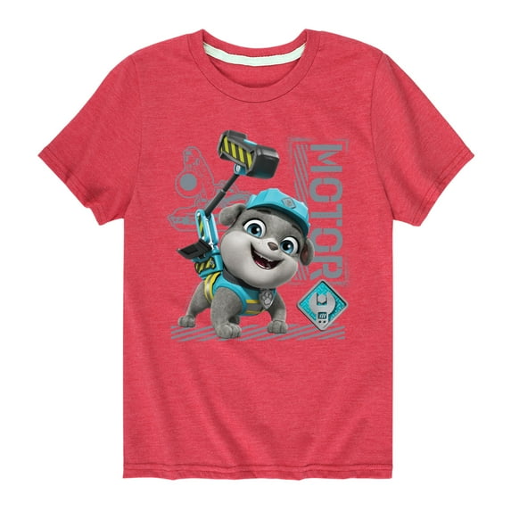Paw Patrol - Rubble & Crew - Motor Working - Toddler & Youth Short Sleeve Graphic T-Shirt