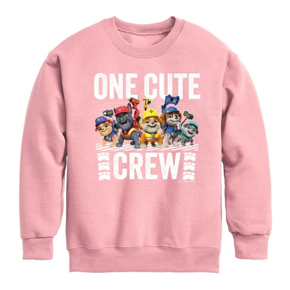 Paw Patrol - Rubble & Crew - One Cute Crew - Toddler & Youth Crewneck Fleece Sweatshirt