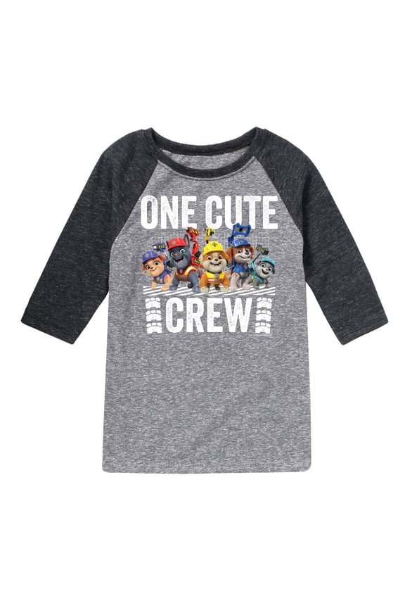 - Rubble & Crew - One Cute Crew - Toddler & Youth Raglan Graphic T-Shirt