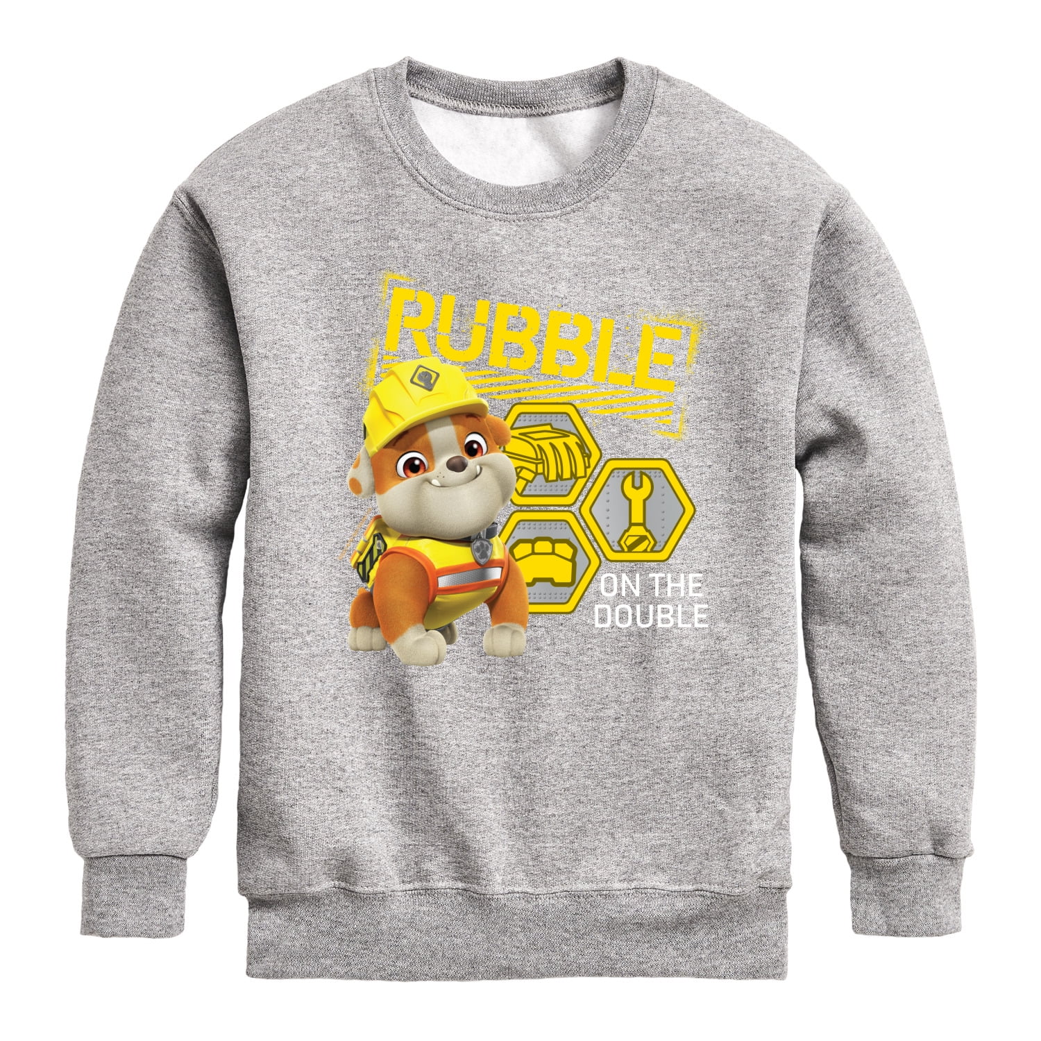 Paw Patrol - Rubble & Crew - Rubble On the Double - Toddler & Youth  Crewneck Fleece Sweatshirt