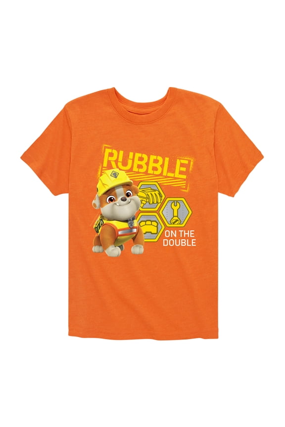 - Rubble & Crew - Rubble On the Double - Toddler & Youth Short Sleeve Graphic T-Shirt