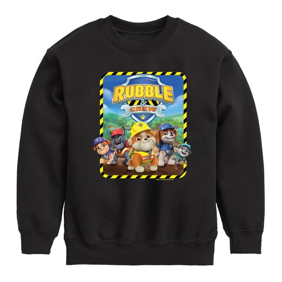 Paw Patrol - Rubble & Crew - Toddler & Youth Crewneck Fleece Sweatshirt