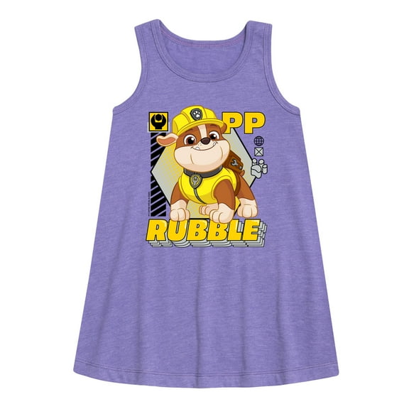 Paw Patrol - Rubble Graphic - Toddler & Youth Girls A-line Dress