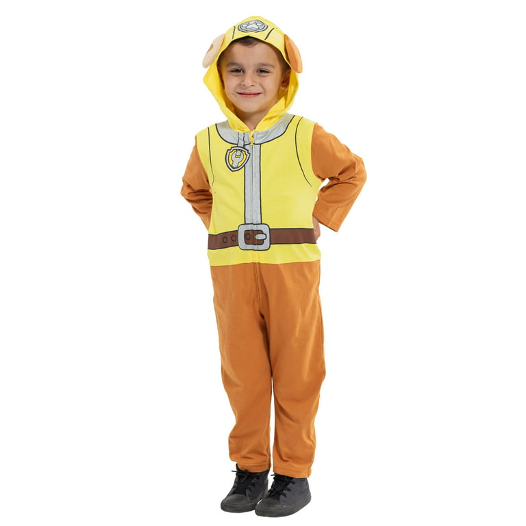 Paw Patrol Rubble Little Boy Girl Kids Zip Up Cosplay Coverall 6