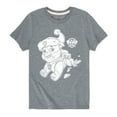thumbnail image 1 of Paw Patrol - Rubble Santa Hat - Toddler And Youth Short Sleeve Graphic T-Shirt, 1 of 6