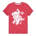 thumbnail image 1 of Paw Patrol - Rubble Santa Hat - Toddler And Youth Short Sleeve Graphic T-Shirt, 1 of 6