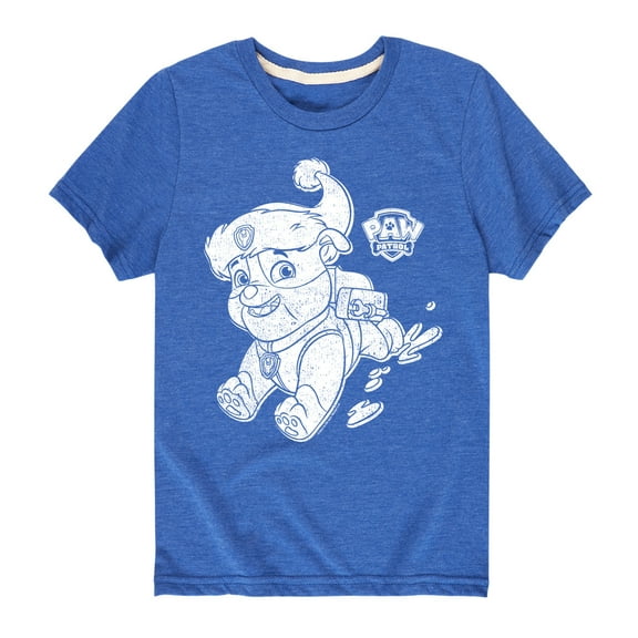 Paw Patrol - Rubble Santa Hat - Toddler And Youth Short Sleeve Graphic T-Shirt