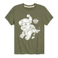 thumbnail image 1 of Paw Patrol - Rubble Santa Hat - Toddler And Youth Short Sleeve Graphic T-Shirt, 1 of 6