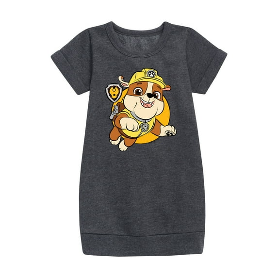 Paw Patrol - Rubble Sketch - Toddler & Youth Girls Fleece Dress