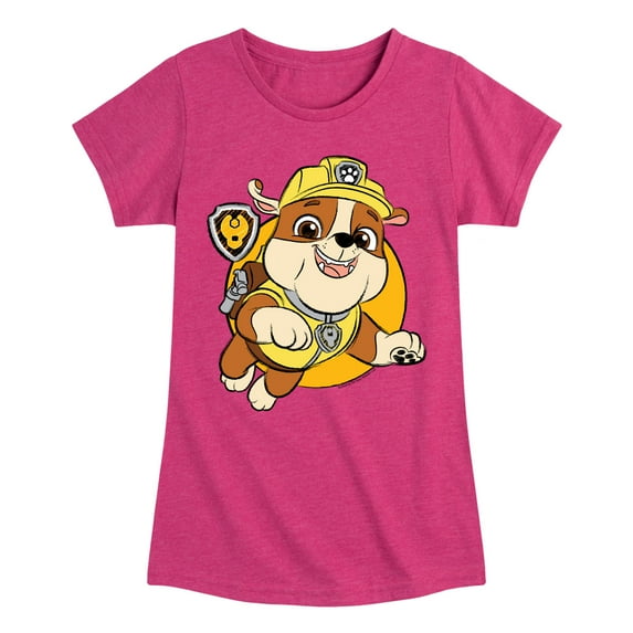 Paw Patrol - Rubble Sketch - Toddler & Youth Girls Short Sleeve Graphic T-Shirt
