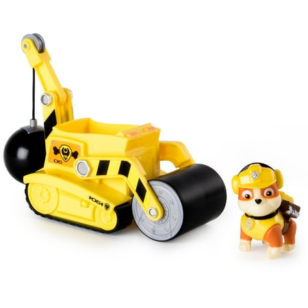 Paw Patrol, Rubble's Steam Roller Construction Vehicle with Rubble Figure
