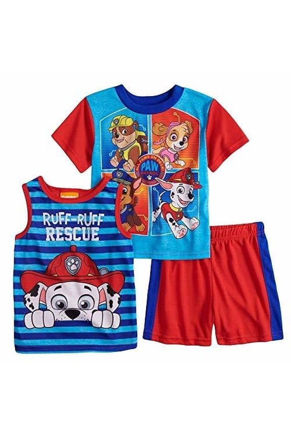 Paw Patrol Ruff Ruff Rescue 3-Piece Pajama Shorts Set (Size 2T)