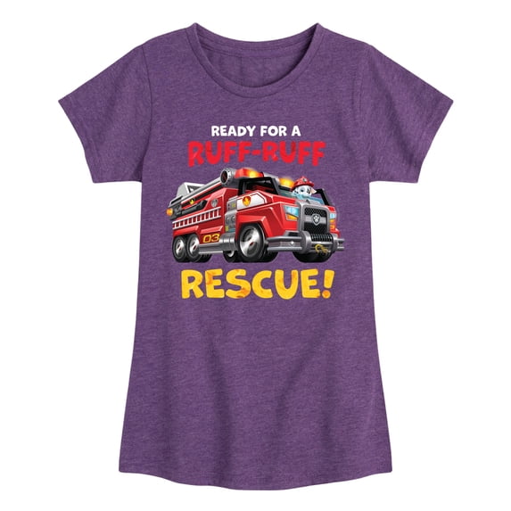 Paw Patrol - Ruff Ruff Rescue - Toddler And Youth Girls Short Sleeve Graphic T-Shirt