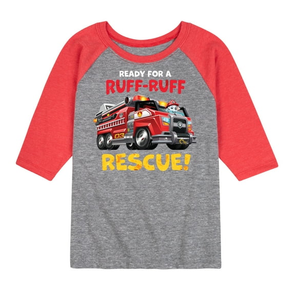 Paw Patrol - Ruff Ruff Rescue - Toddler And Youth Raglan Graphic T-Shirt