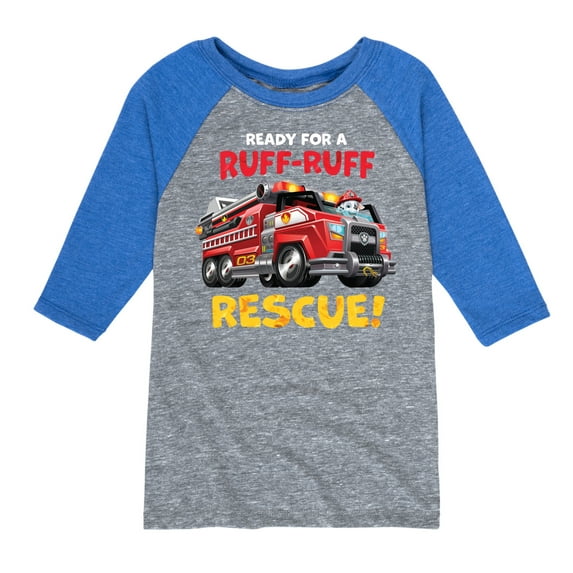 Paw Patrol - Ruff Ruff Rescue - Toddler And Youth Raglan Graphic T-Shirt
