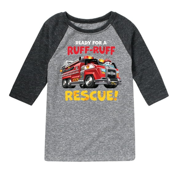 Paw Patrol - Ruff Ruff Rescue - Toddler And Youth Raglan Graphic T-Shirt