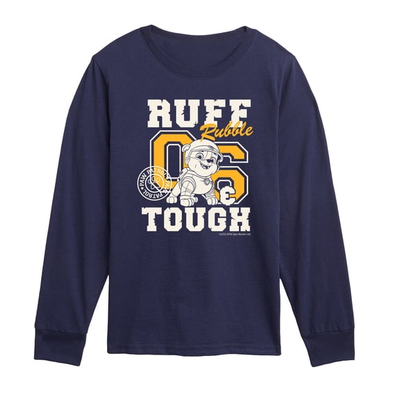 Paw Patrol - Ruff and Tough Rubble - Toddler Boys Long Sleeve Graphic T-Shirt