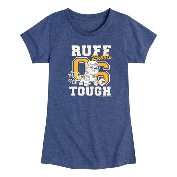 Paw Patrol - Ruff and Tough Rubble - Toddler Girls Fitted Short Sleeve T-Shirt