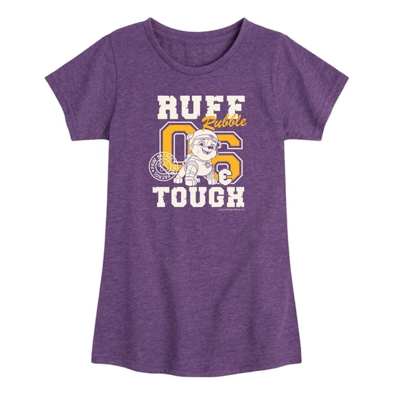 Paw Patrol - Ruff and Tough Rubble - Toddler Girls Fitted Short Sleeve T-Shirt