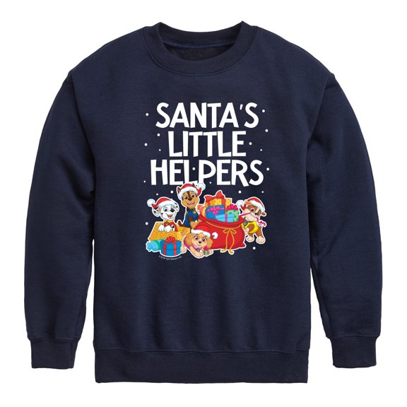 Paw Patrol - Santas Little Helpers - Toddler And Youth Crewneck Fleece Sweatshirt