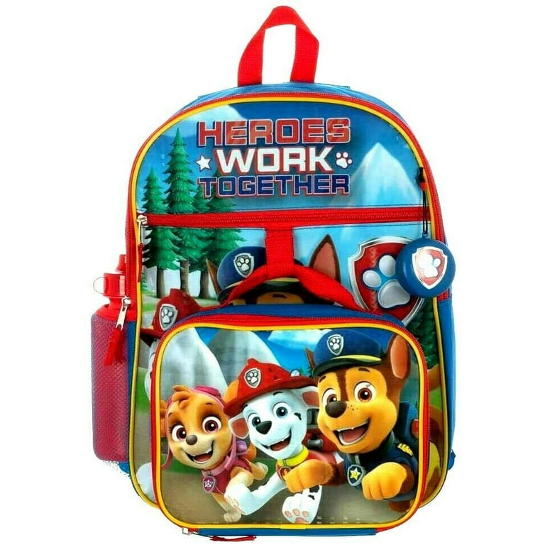 Paw Patrol School Backpack Lunch Box Book Bag 5 Piece SET Kids Toy Gift Boy  Girl 