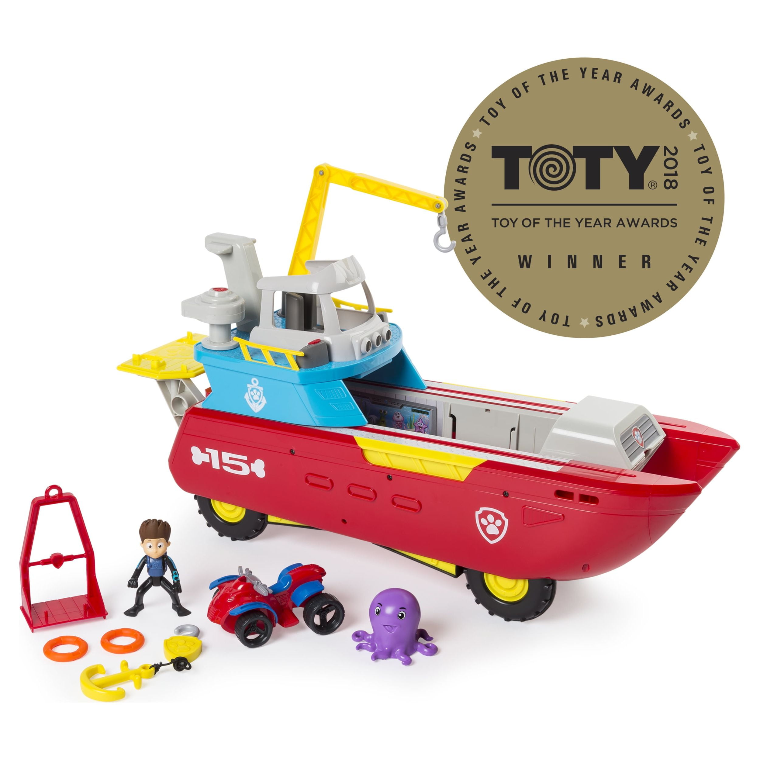  Paw Patrol Sea Patrol, Sea Patroller Transforming Toy Vehicle  with Lights & Sounds, Ages 3 & up : Toys & Games